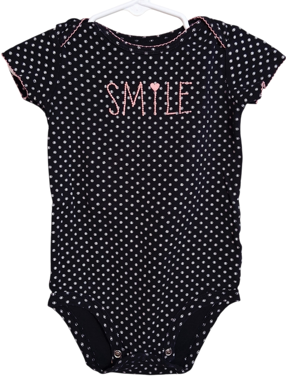 Carter’s Child of Mine | Smile | Polka Dot Baby Onsie - Girl 6-12M